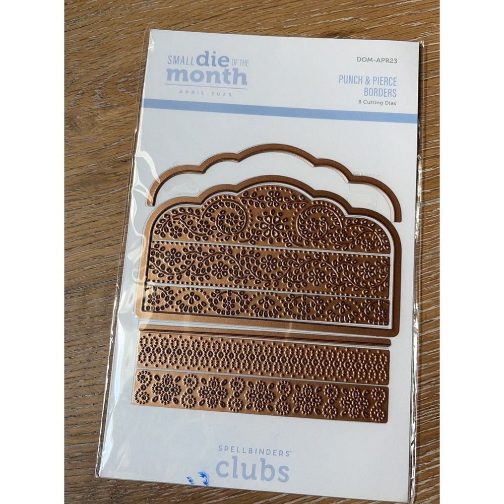 SPELLBINDERS Die of the Month Club DOM-APR23 Punch & Pierce Borders April 23 New